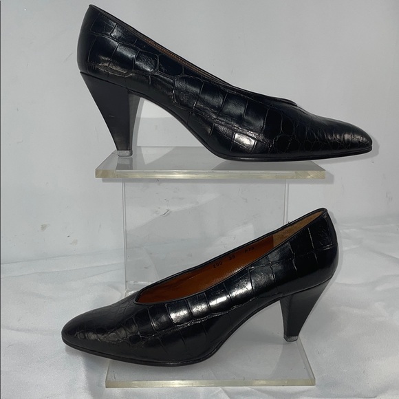 MARIO VALENTINO ITALIAN GENUINE CROCODILE PUMPS FTL-03-131 - Picture 2 of 11